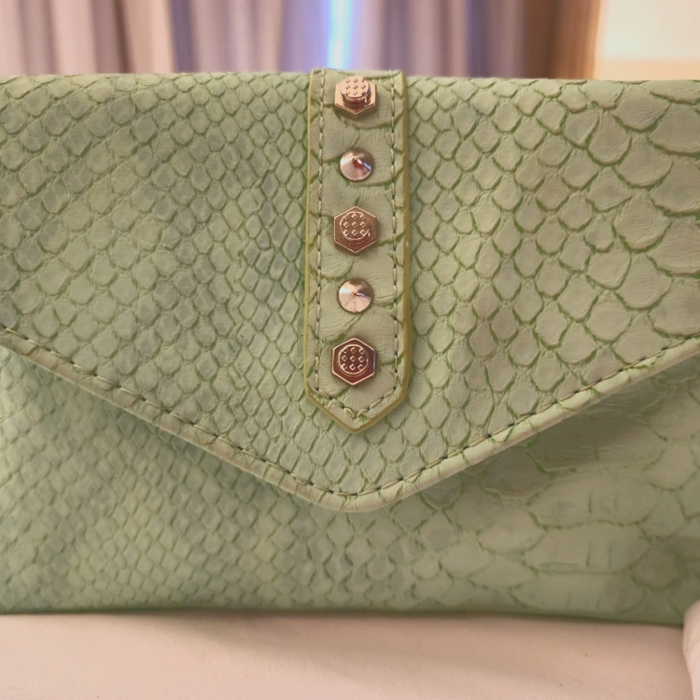 Danielle Nicole Snake-Embossed Faux Leather Mini Crossbody